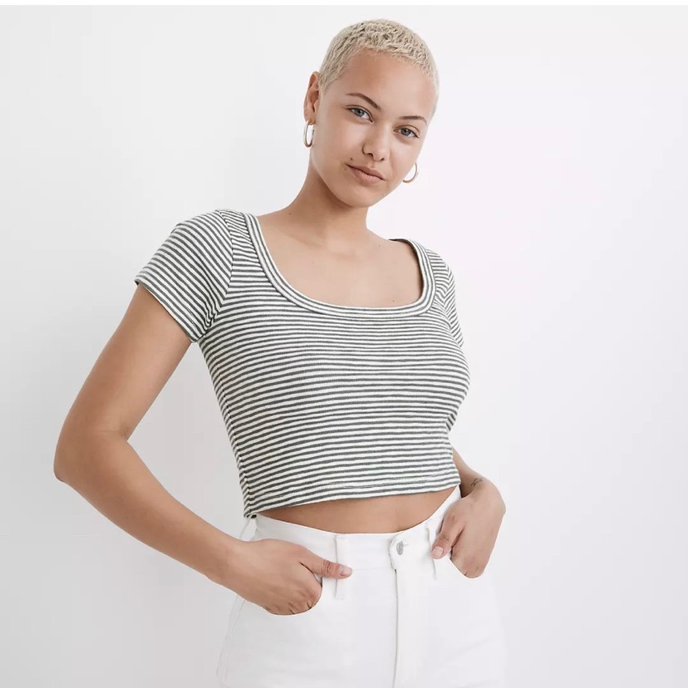 Westville Crop Tee in distant grove